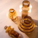 Homeko_Linear_Abstract_Amber_Decorative_Glass_Vase_-_-4260459 Homeko Linear Abstract Amber Decorative Glass Vase