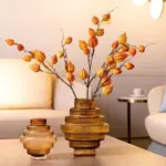 Homeko_Linear_Abstract_Amber_Decorative_Glass_Vase_-_-4260470 Homeko Linear Abstract Amber Decorative Glass Vase