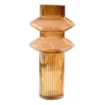 Homeko_Linear_Abstract_Amber_Decorative_Glass_Vase_-_-4260510 Homeko Linear Abstract Amber Decorative Glass Vase