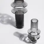 Homeko_Linear_Abstract_Gray_Decorative_Glass_Vase_-_-4260525 Homeko Linear Abstract Gray Decorative Glass Vase