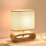 Homeko_Linen_Cover_Wooden_Table_Lamp_-_-4260699 Homeko Linen Cover Wooden Table Lamp