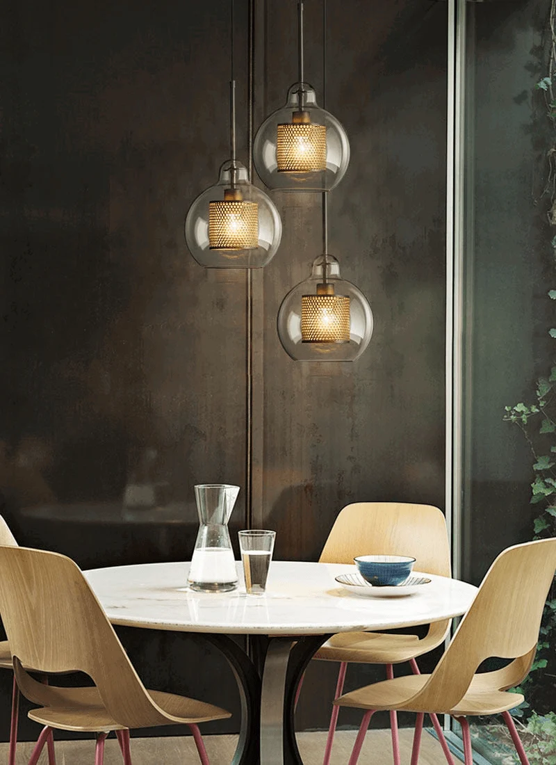 Homeko Loft Glass Ball Pendant Light -