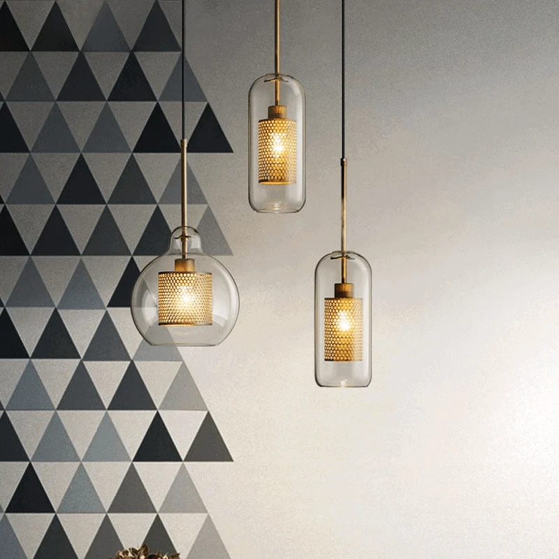 Homeko Loft Glass Ball Pendant Light -