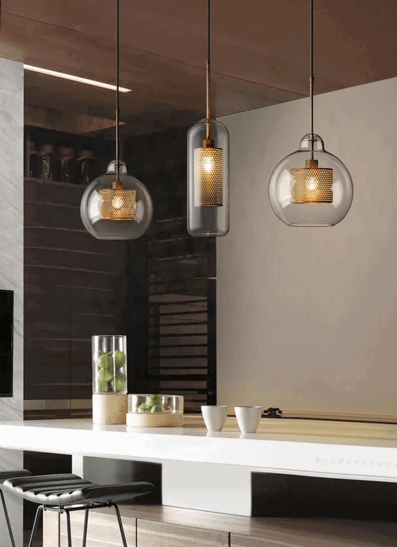 Homeko Loft Glass Ball Pendant Light -