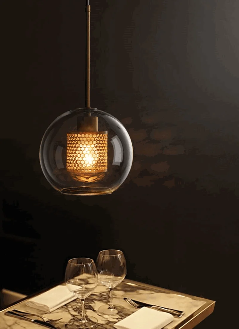 Homeko Loft Glass Ball Pendant Light -