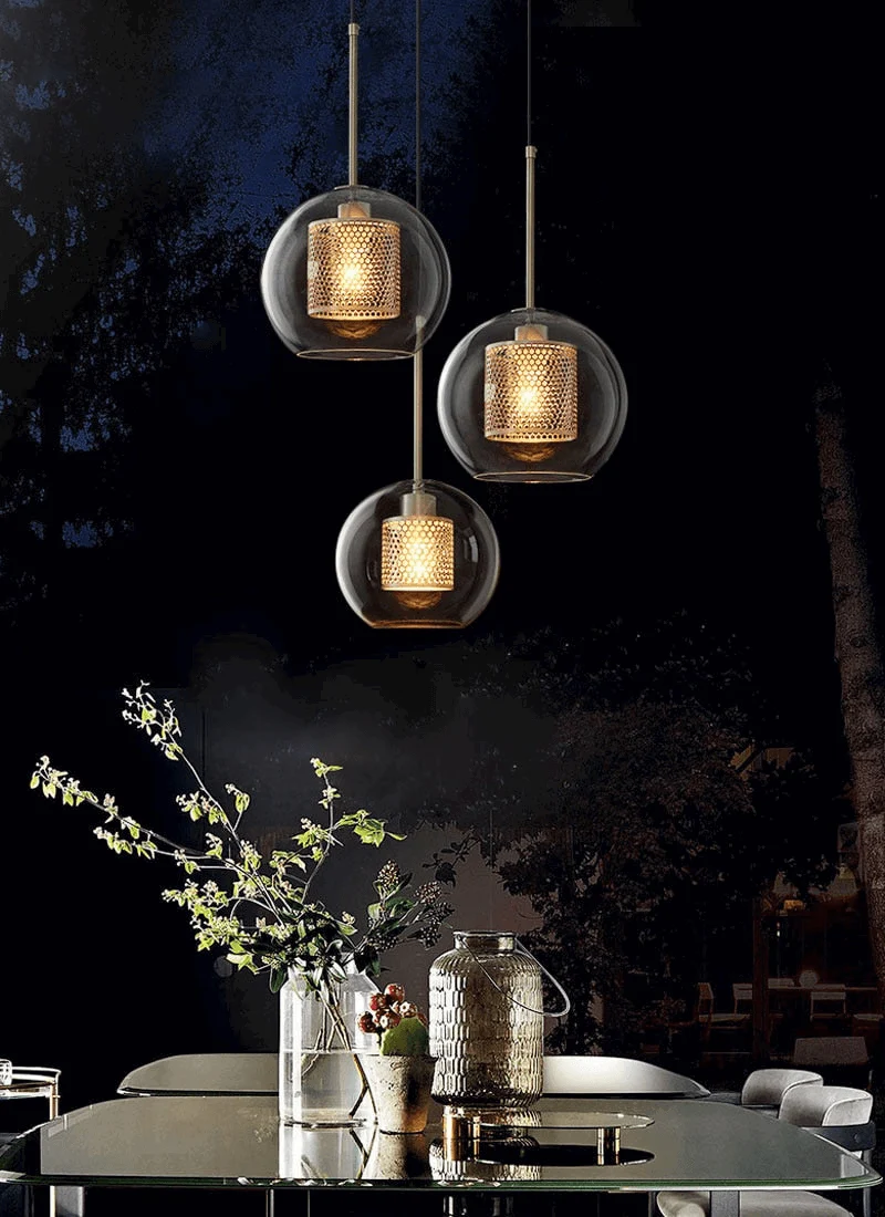 Homeko Loft Glass Ball Pendant Light -