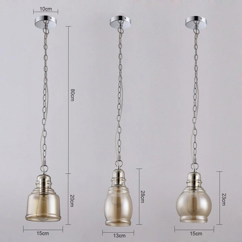 Homeko Loft Glass Lamp Bar Pendant Light -