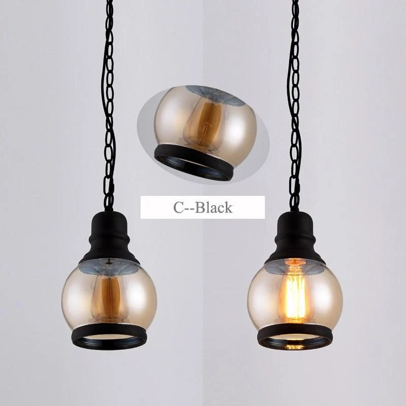 Homeko Loft Glass Lamp Bar Pendant Light -