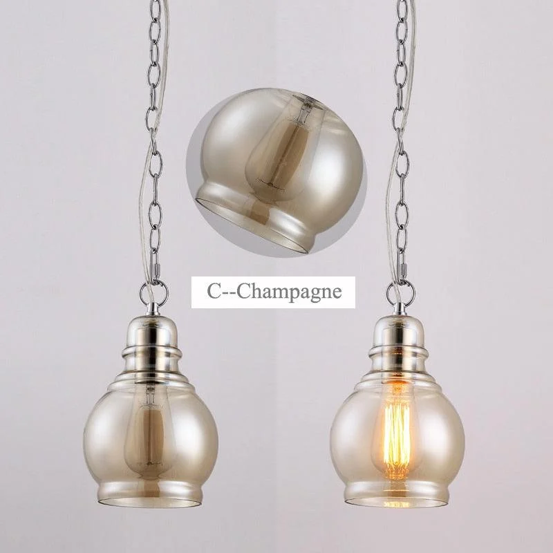 Homeko Loft Glass Lamp Bar Pendant Light -