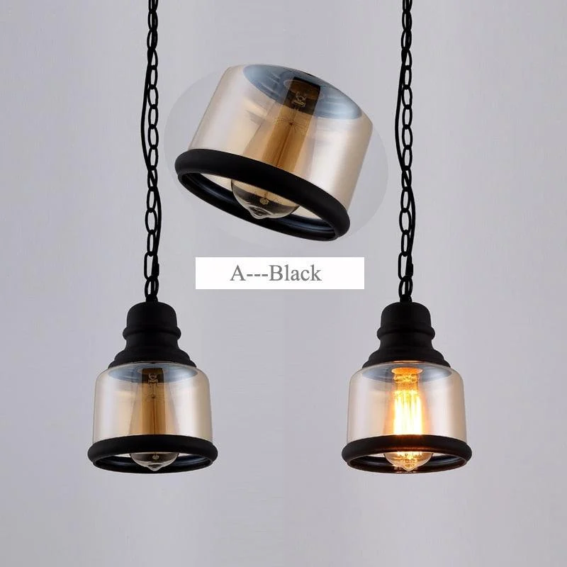 Homeko Loft Glass Lamp Bar Pendant Light -