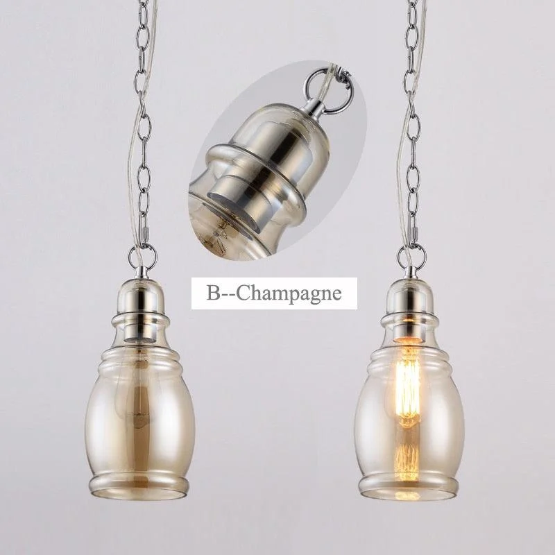 Homeko Loft Glass Lamp Bar Pendant Light -