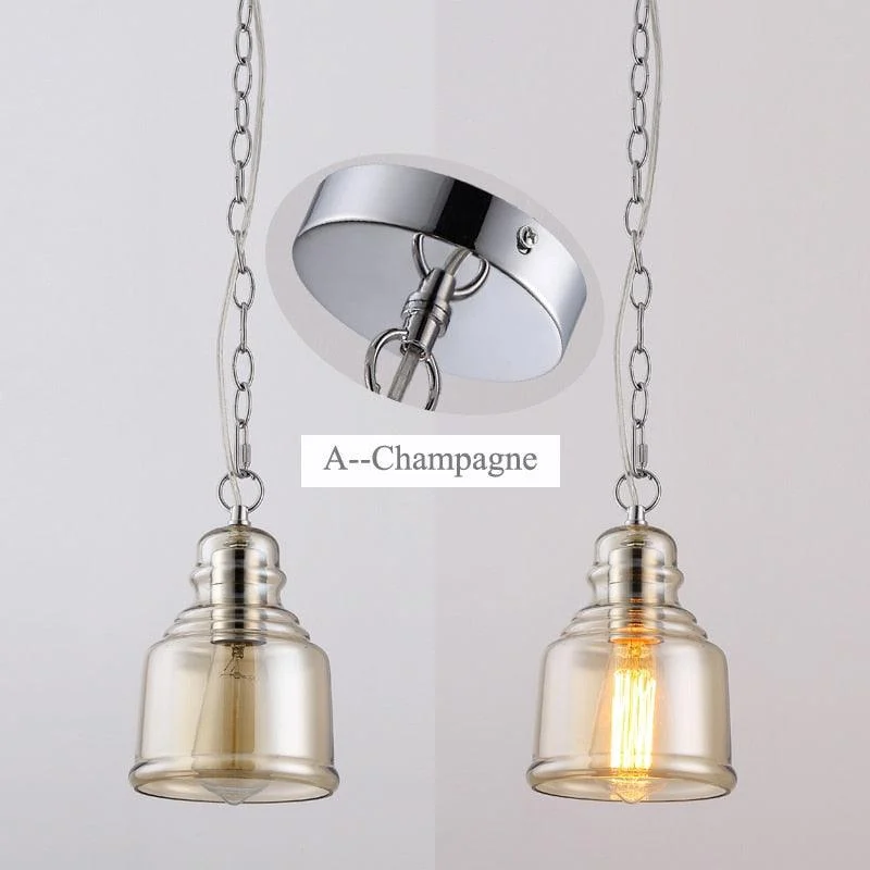 Homeko Loft Glass Lamp Bar Pendant Light -