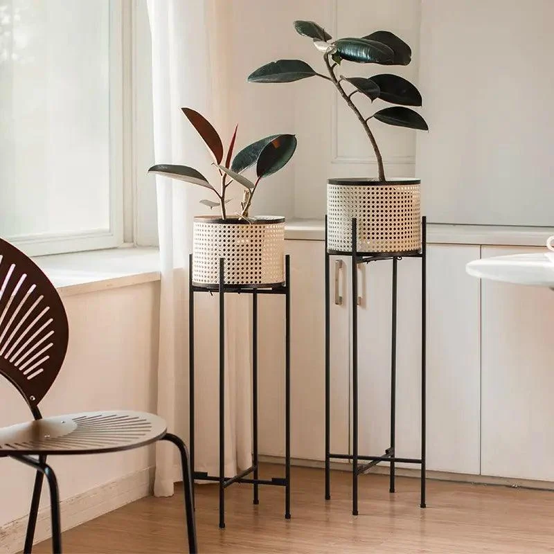 Homeko Look Stilted Metal Floor Planter Pots -