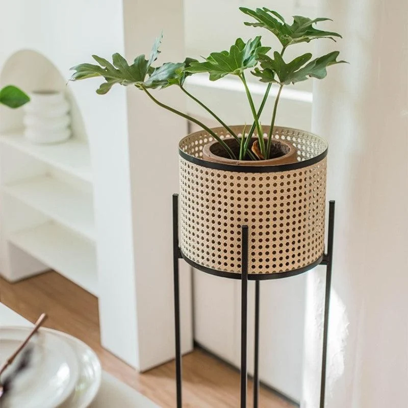 Homeko Look Stilted Metal Floor Planter Pots -