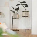 Homeko_Look_Stilted_Metal_Floor_Planter_Pots_-_-4261492 Homeko Look Stilted Metal Floor Planter Pots