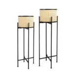 Homeko_Look_Stilted_Metal_Floor_Planter_Pots_-_-4261507 Homeko Look Stilted Metal Floor Planter Pots