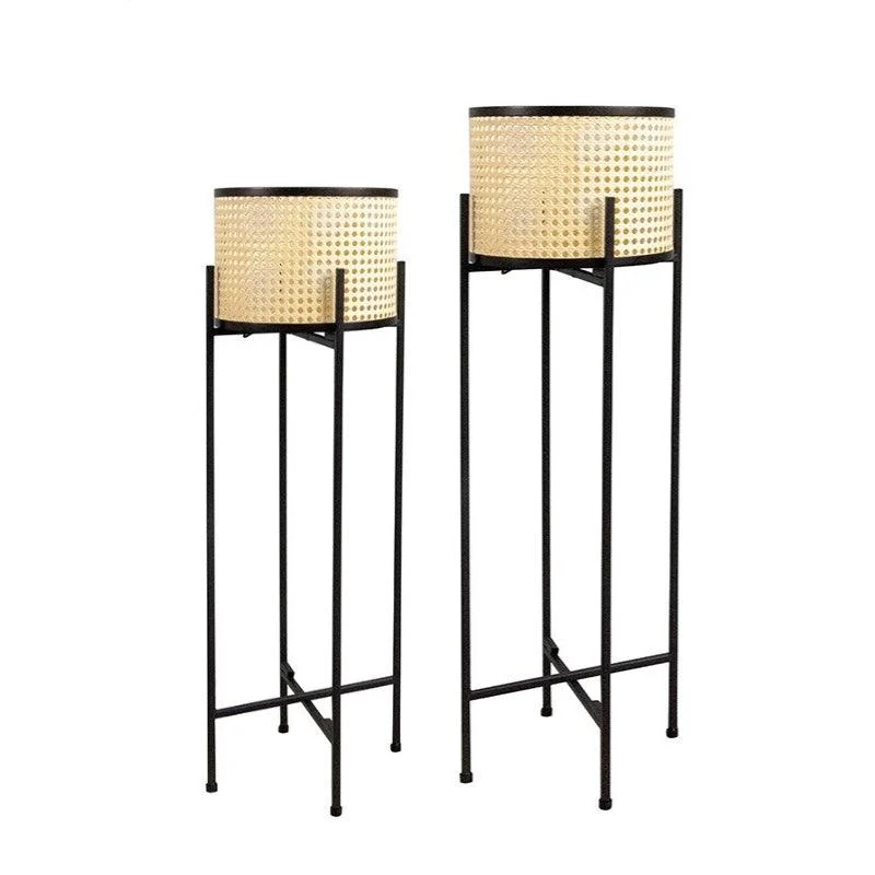 Homeko Look Stilted Metal Floor Planter Pots -