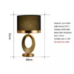 Homeko Luxury Cloth Covered Desk Lamp