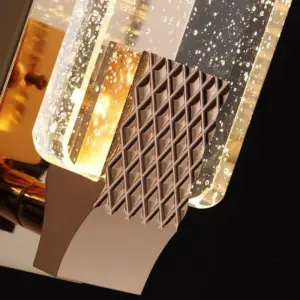 Homeko Luxury Crystal Rectangular Bubble Wall Lamp
