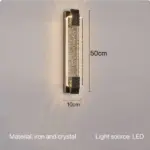 Homeko Luxury Crystal Rectangular Bubble Wall Lamp