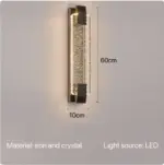 Homeko Luxury Crystal Rectangular Bubble Wall Lamp