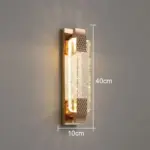 Homeko Luxury Crystal Rectangular Bubble Wall Lamp
