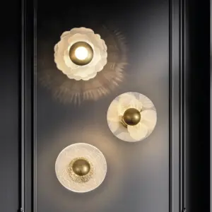 Homeko Luxury Flower Round Wall Lamp