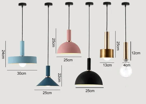 Homeko Macaron Colored Pendant Lights -