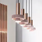 Homeko Marble Stone Aluminum Base Pendant Light