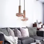 Homeko Marble Stone Aluminum Base Pendant Light