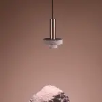 Homeko Marble Stone Aluminum Base Pendant Light