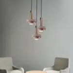 Homeko Marble Stone Aluminum Base Pendant Light