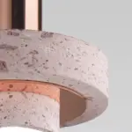 Homeko Marble Stone Aluminum Base Pendant Light