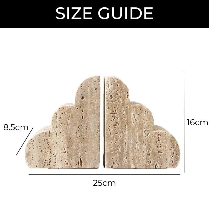 Homeko Marble Travertine Bookends -