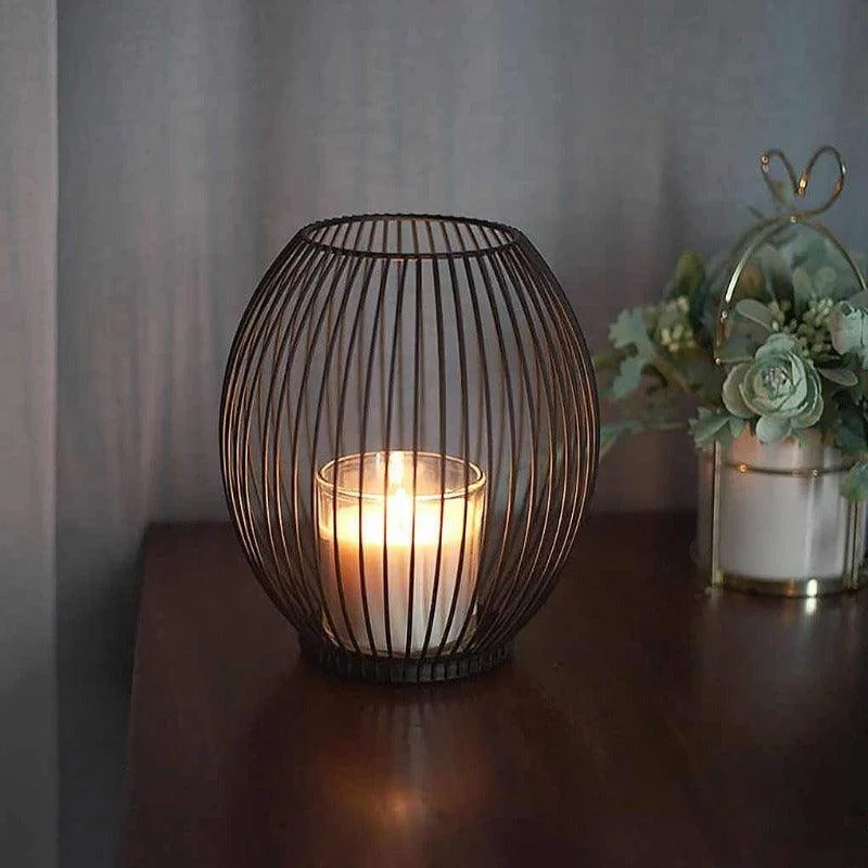 Homeko Metal Basket Candle Holders -