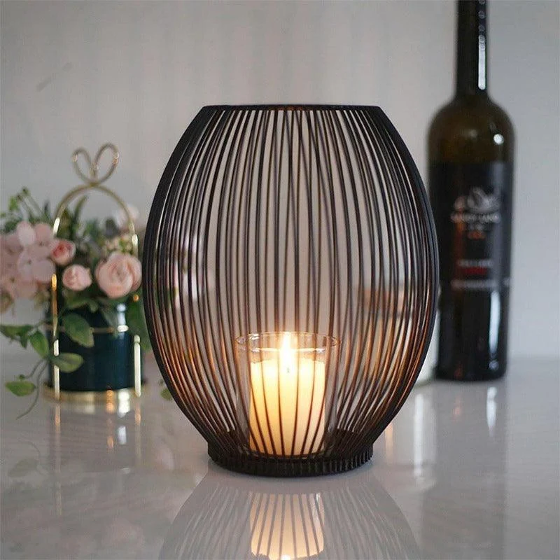 Homeko Metal Basket Candle Holders -