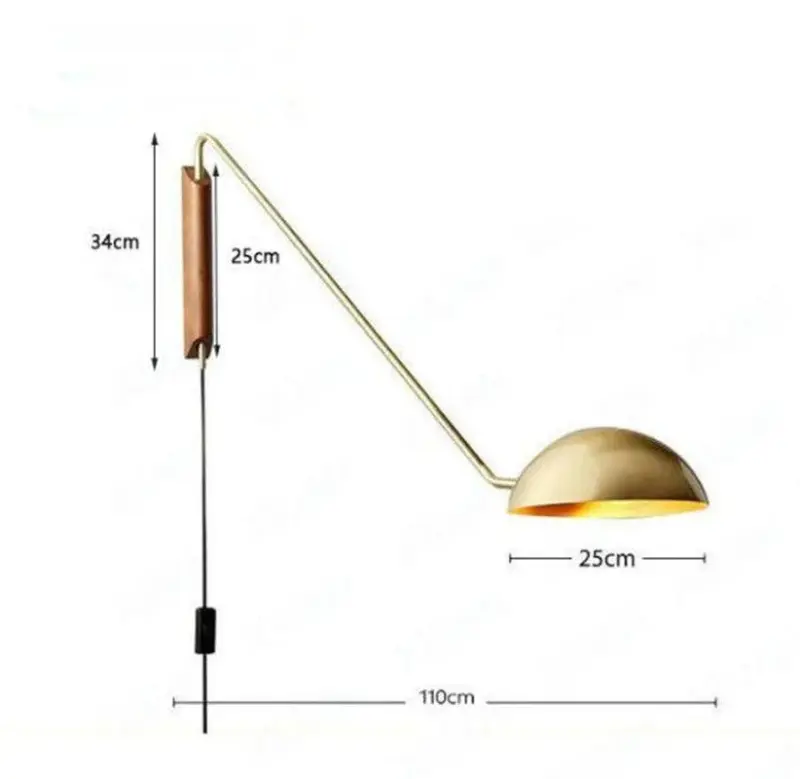Homeko Metal Long Arm Wall Lamp