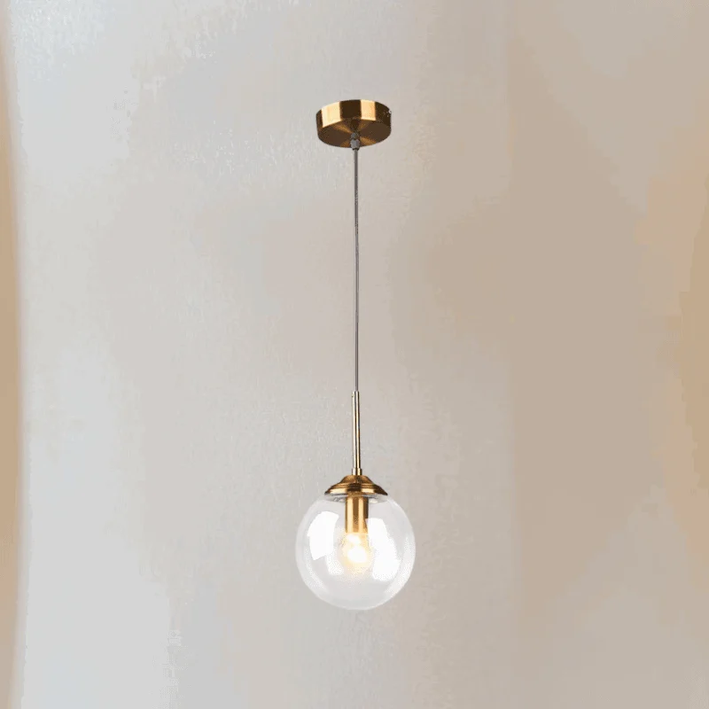 Homeko Metal Ring Glass Pendant Lights -