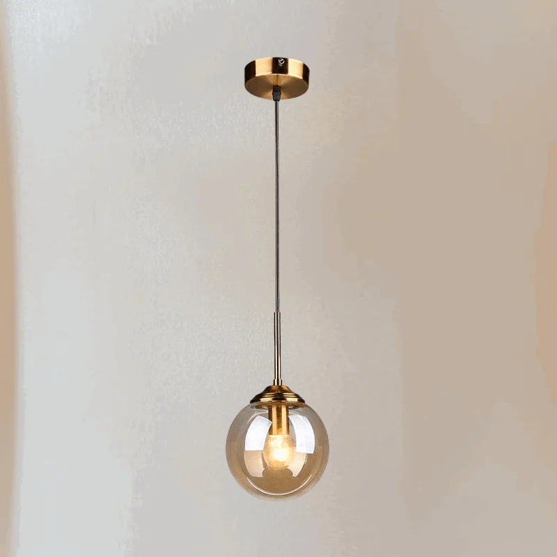 Homeko Metal Ring Glass Pendant Lights -