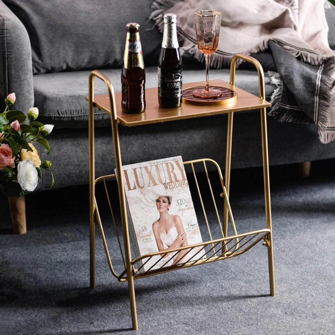 Homeko Metal Side Table Rack -