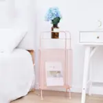 Homeko Metal Side Table and Magazine Rack