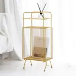 Homeko Metal Side Table and Magazine Rack