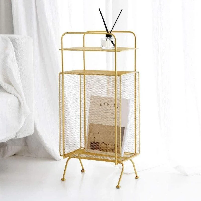 Homeko Metal Side Table and Magazine Rack -