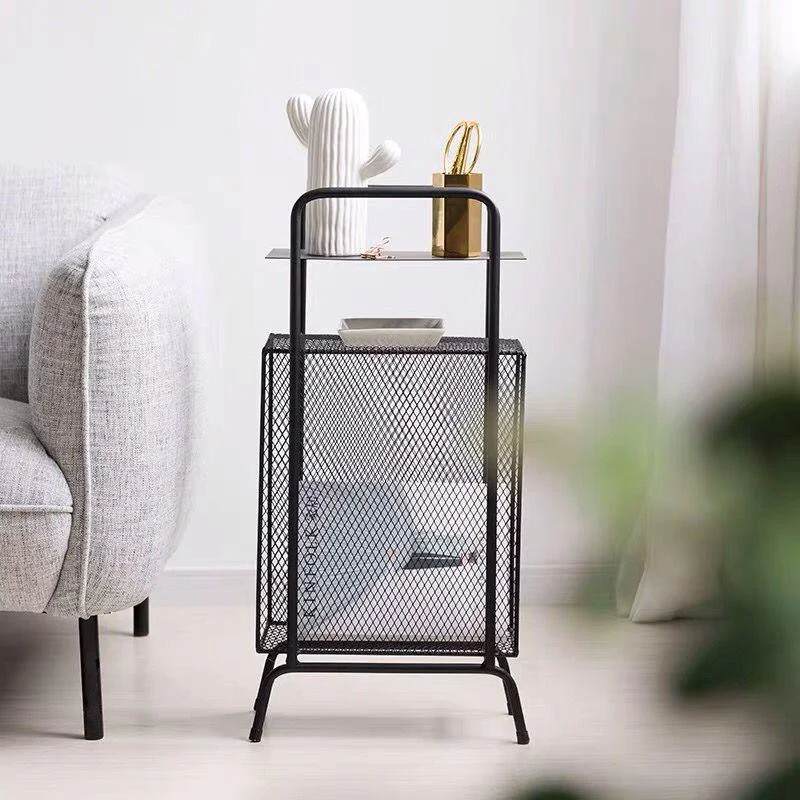 Homeko Metal Side Table and Magazine Rack -