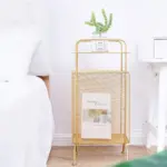 Homeko Metal Side Table and Magazine Rack
