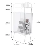 Homeko Metal Side Table and Magazine Rack