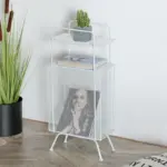 Homeko Metal Side Table and Magazine Rack