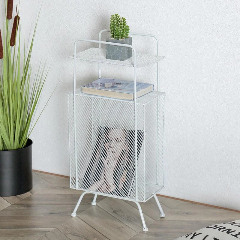 Homeko Metal Side Table and Magazine Rack -