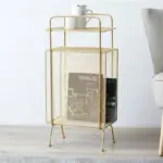 Homeko Metal Side Table and Magazine Rack