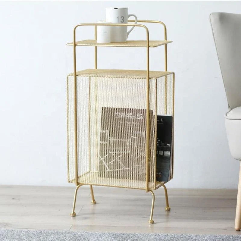 Homeko Metal Side Table and Magazine Rack -